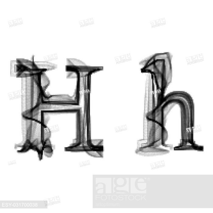 701x700 Black Smoke Font On White Background Letter H Vector