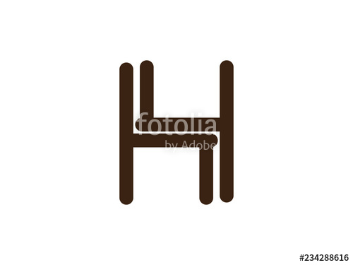 500x375 Chair Letter H, Vector Symbol Design Stock Image And Royalty Free
