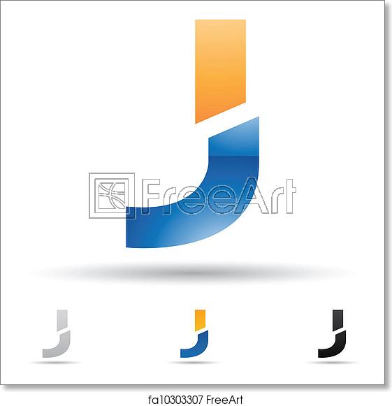 561x581 Free Art Print Of Abstract Icon For Letter J Vector Illustration