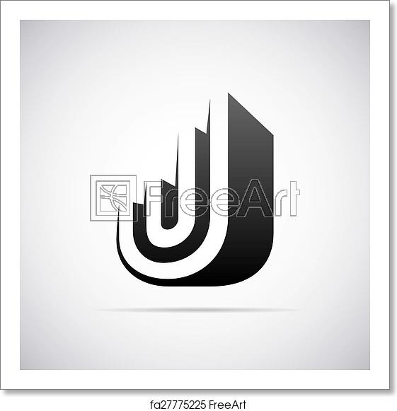 561x581 Free Art Print Of Vector Logo For Letter J Design Template Logo