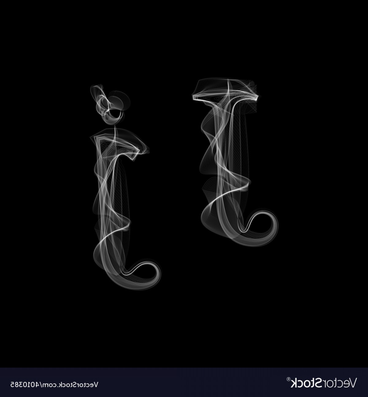 1200x1296 Smoke Font Letter J Vector Sarahgardan