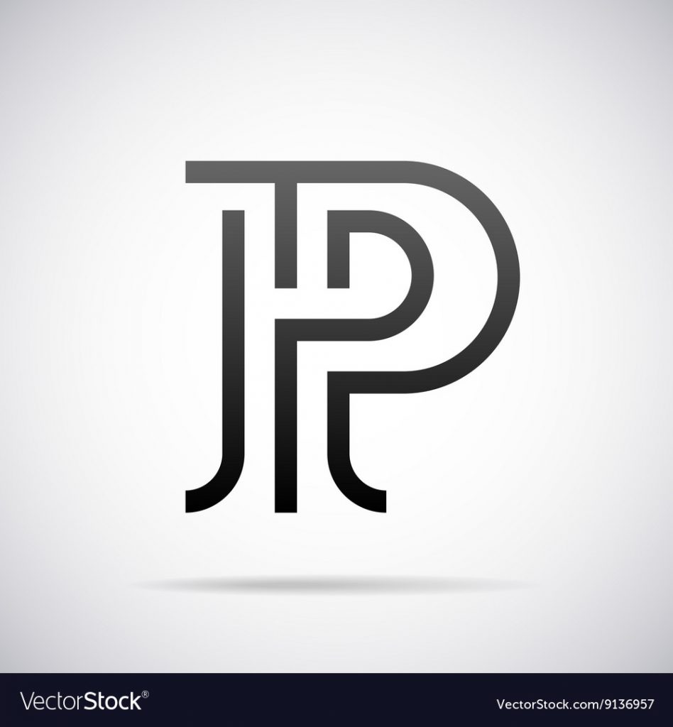 948x1024 P Letter Logo Design With Ink Cloud Flowing Texture Stock Vector