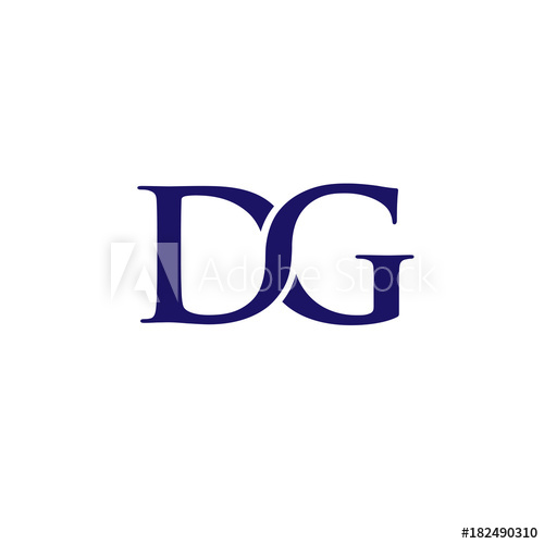 500x500 Dg Letter Logo Design Vector Illustration Template, D Letter Logo