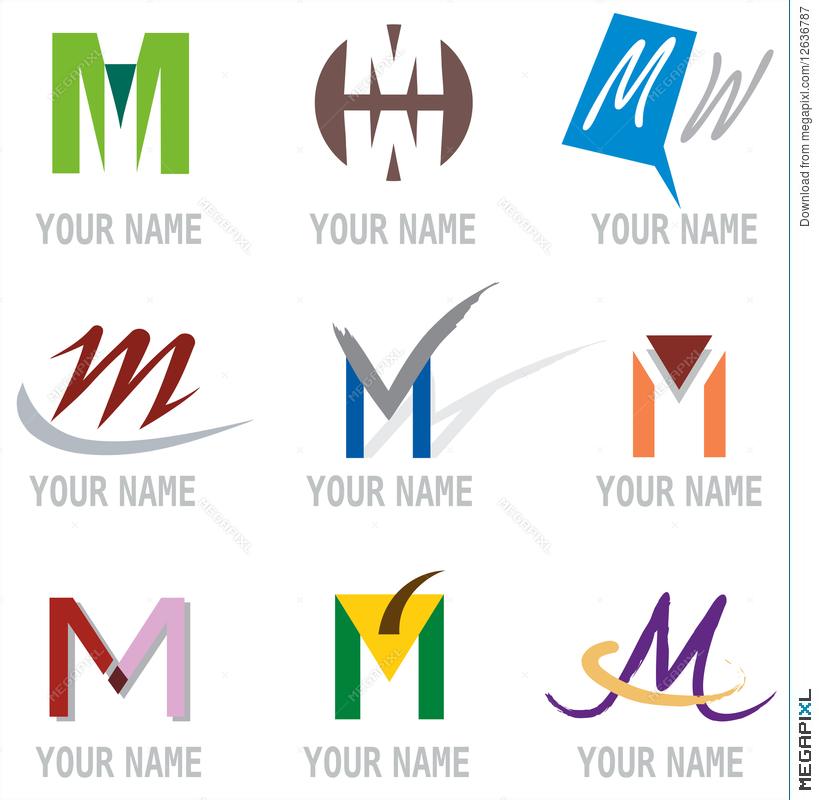 Set Of Icons And Logo Elements Letter M Vector Illustration 819x800 Set Of Icons And Logo Elements Letter M Vector Illustration