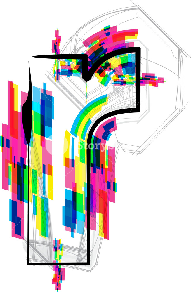 654x1000 Font Illustration Letter R Vector Illustration Royalty Free