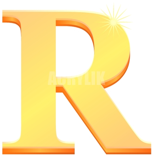 531x540 Gold Coin With Letter R Vector Icon