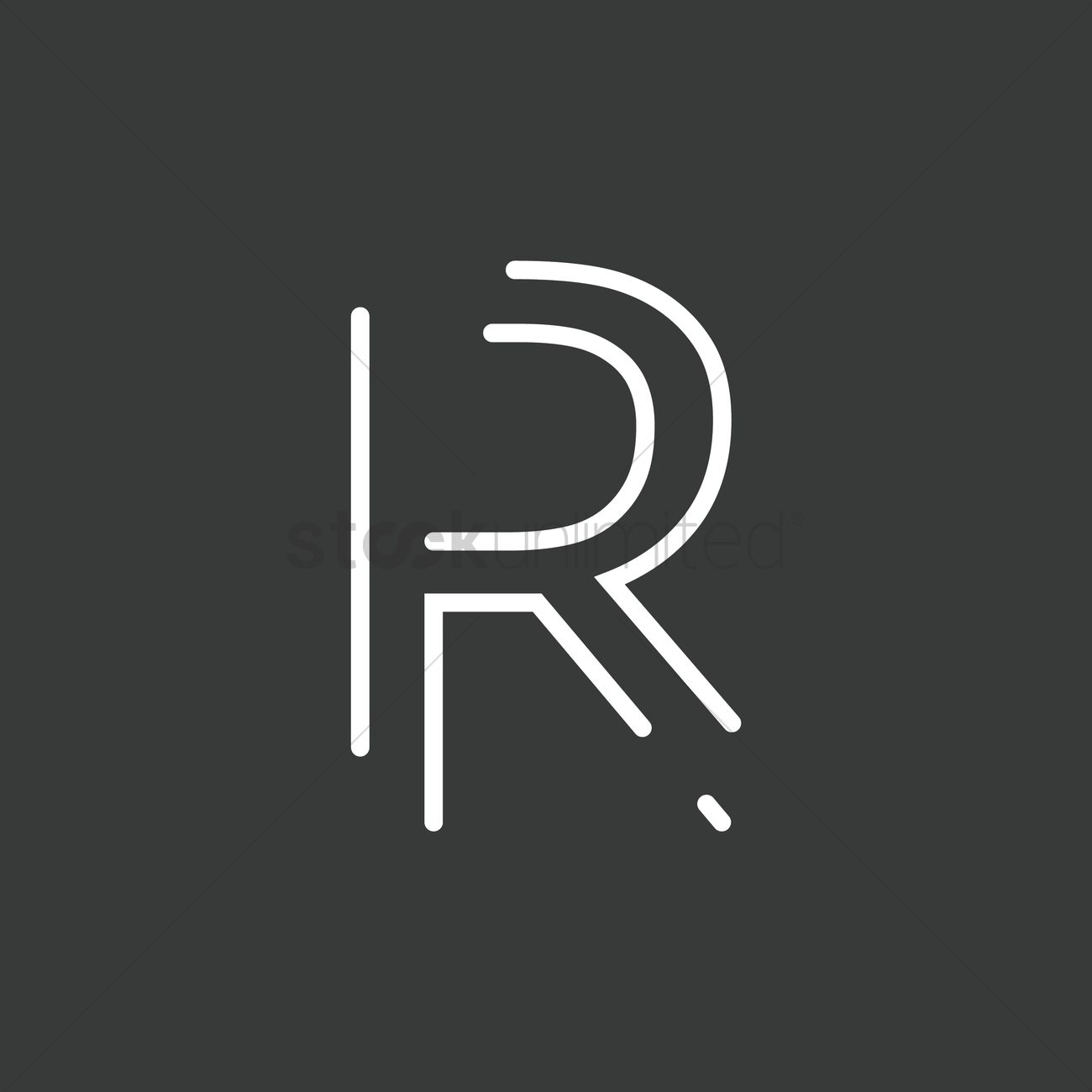 1300x1300 Letter R Vector Image