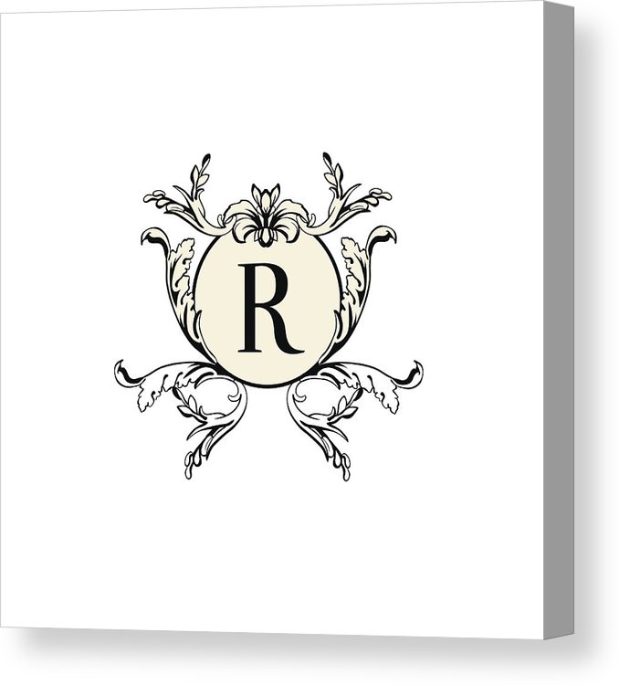 678x750 Stylish And Elegant Frame Design Template With Letter R Vector