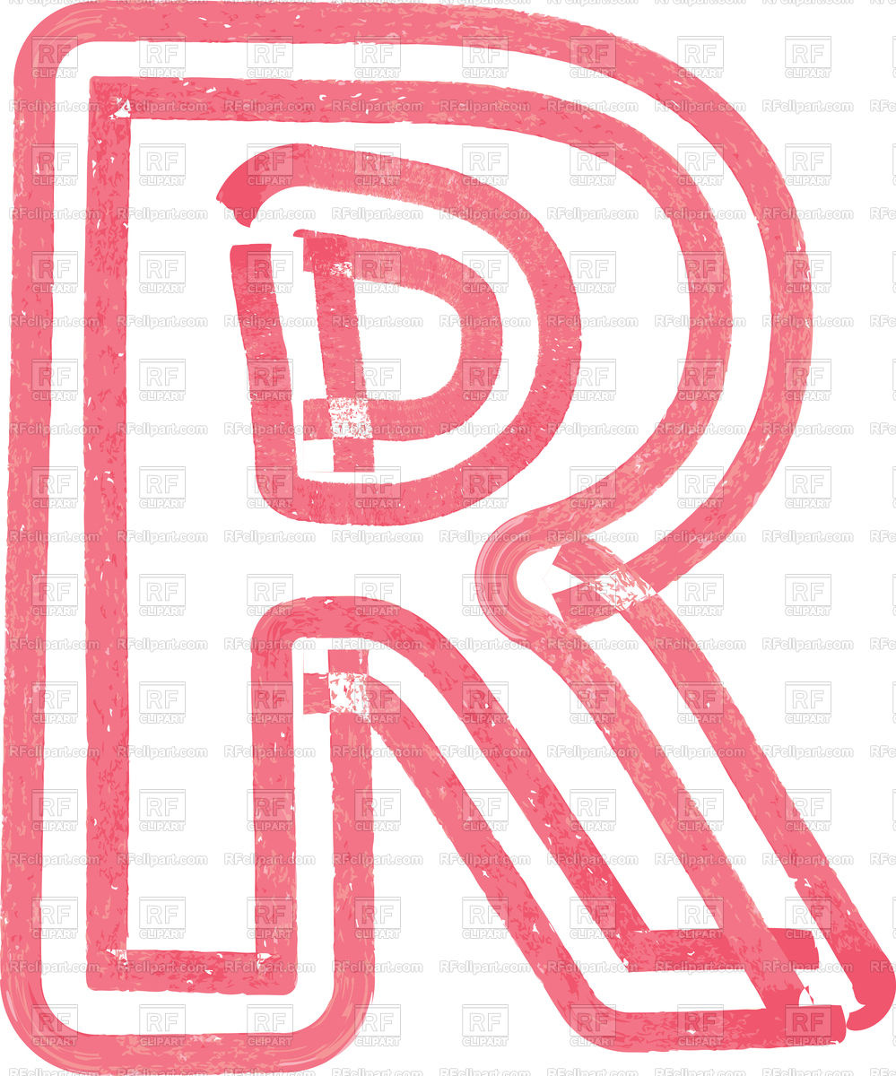 999x1200 Capital Pink Letter R Vector Image Of Fonts Type Aroastock