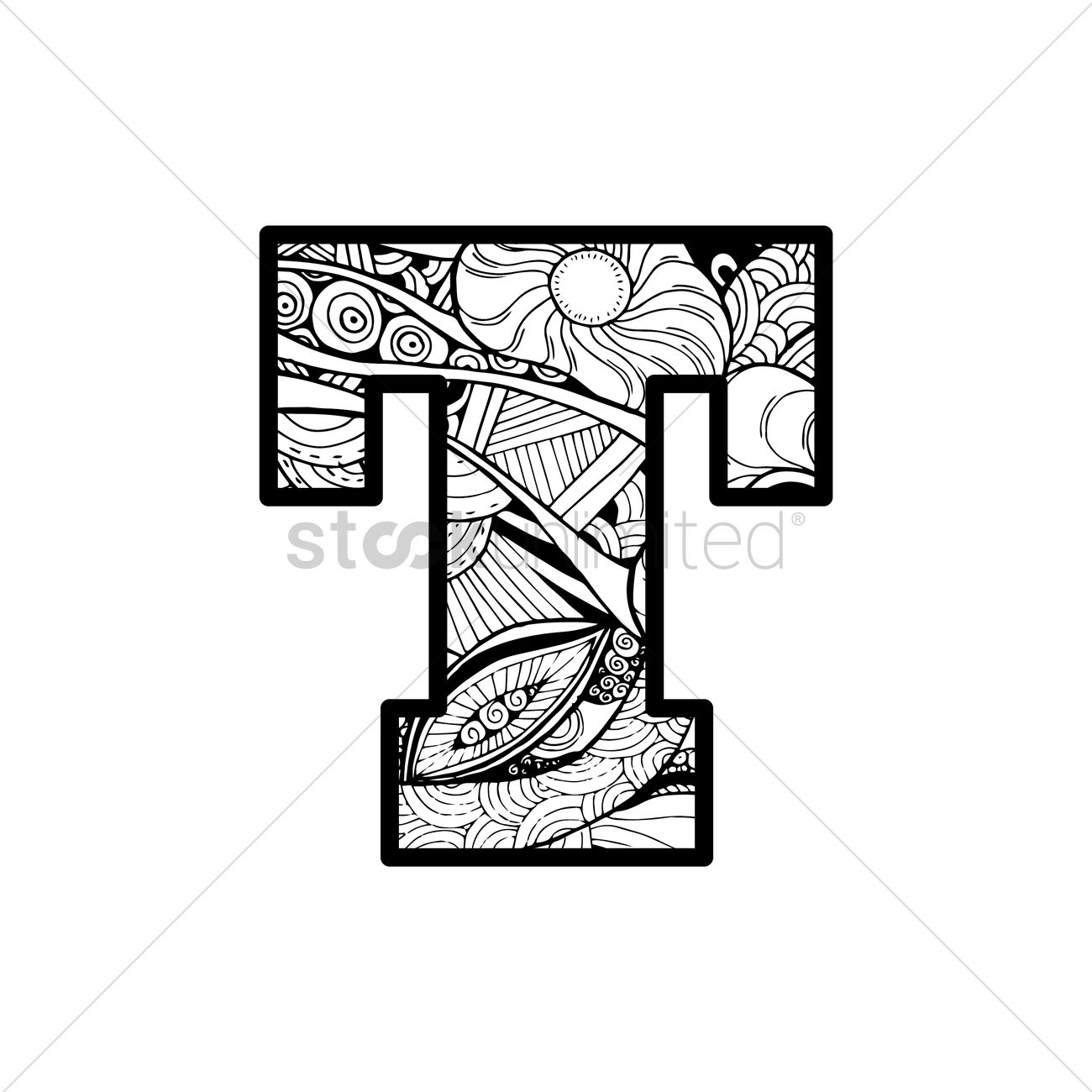 Letter T Vector Image 1300x1300 Letter T Vector Image