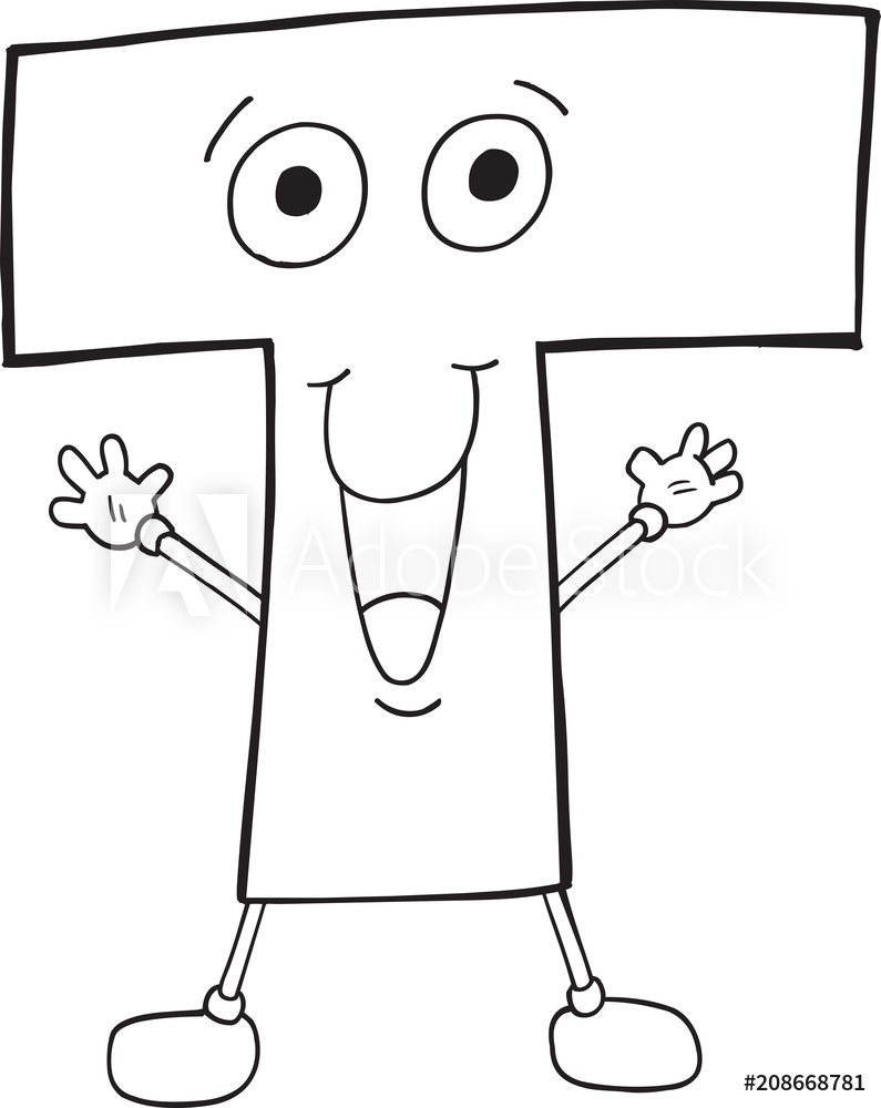 Printed Kitchen Splashbacks Cute Happy Letter T Vector 795x1000 Printed Kitchen Splashbacks Cute Happy Letter T Vector