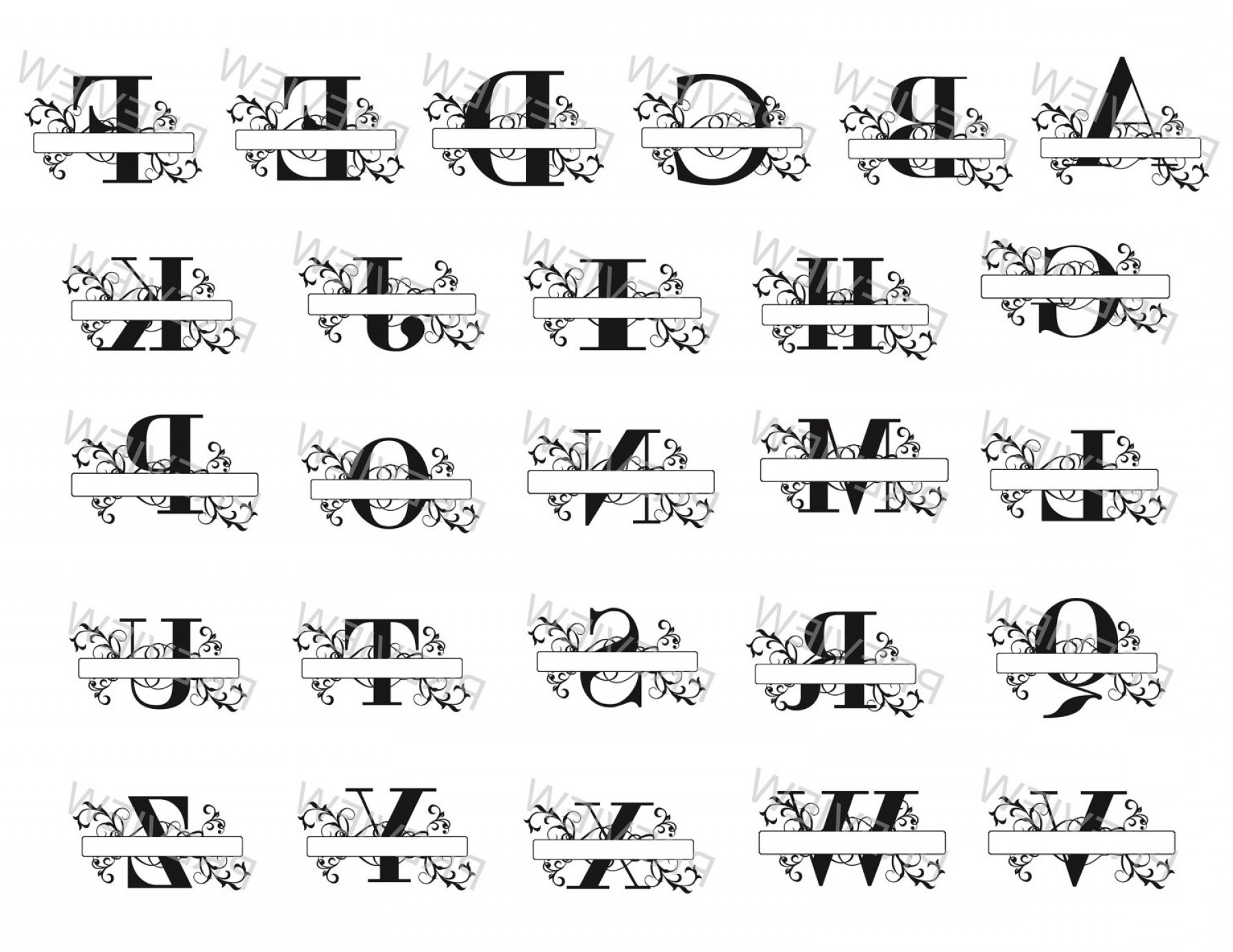 1800x1390 Split Monogram Letter Regal Split Soidergi