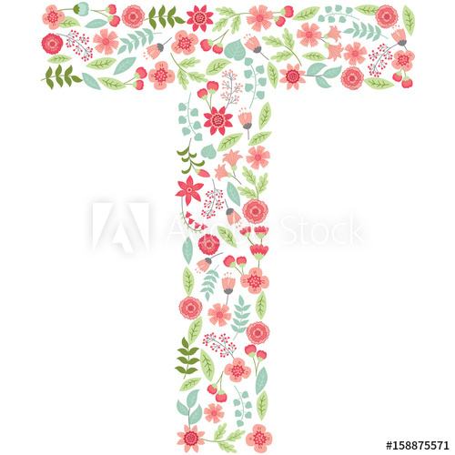 Vector Floral Letter T Vector Floral Abc English Floral Alphabet 500x500 Vector Floral Letter T Vector Floral Abc English Floral Alphabet