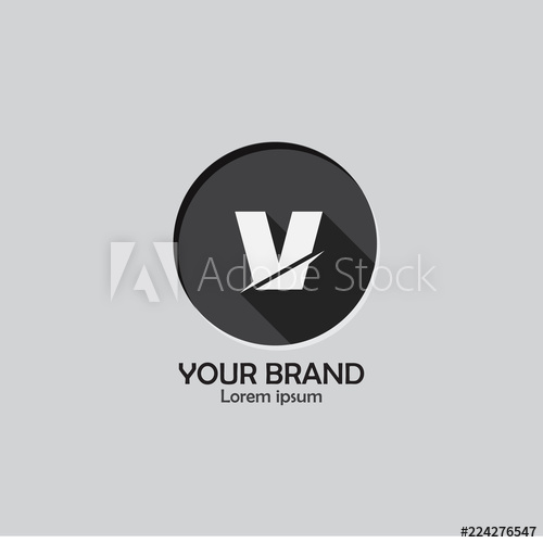 500x500 Letter V Logo Design Vector Simple And Clean Flat Design