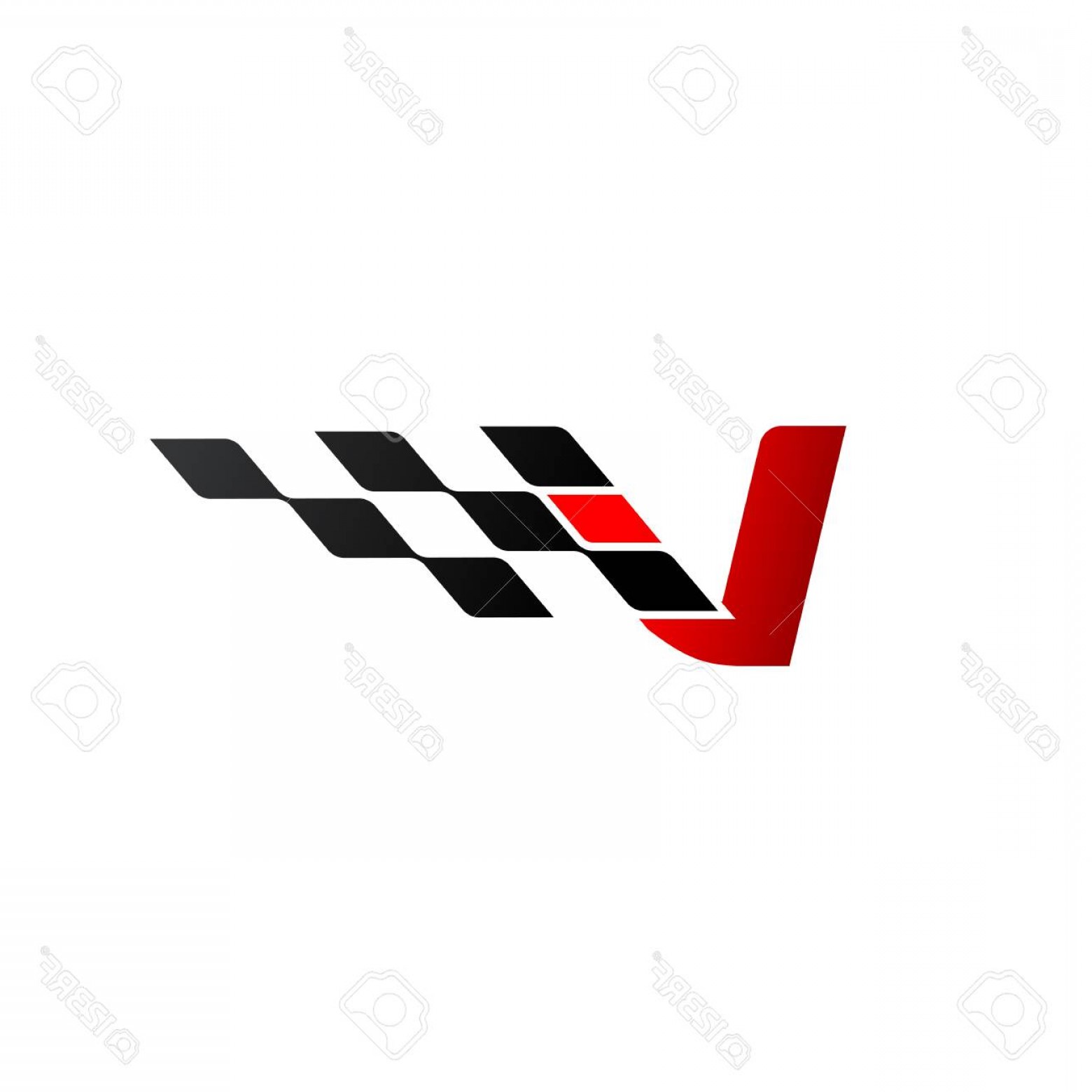 1560x1560 Photostock Vector Letter V With Racing Flag Logo Cqrecords