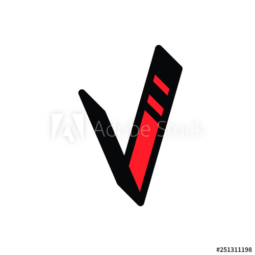 500x500 Bright Letter V Vector Linear, Contour Letter Isometry