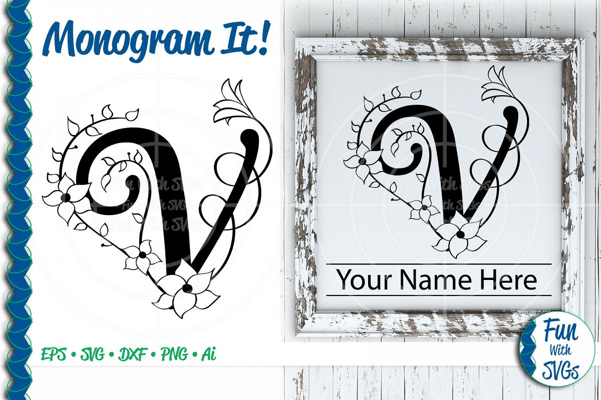 1200x800 Monogram Letter V, Vector, Clip Art