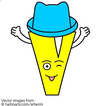 335x355 Download Cartoon Letter V