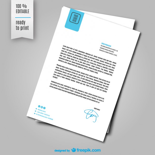 626x626 Letter Sheet Template Vector Free Download