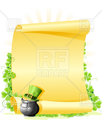 332x400 St Patrick's Day Blank Letter Vector Image Of Holiday Good