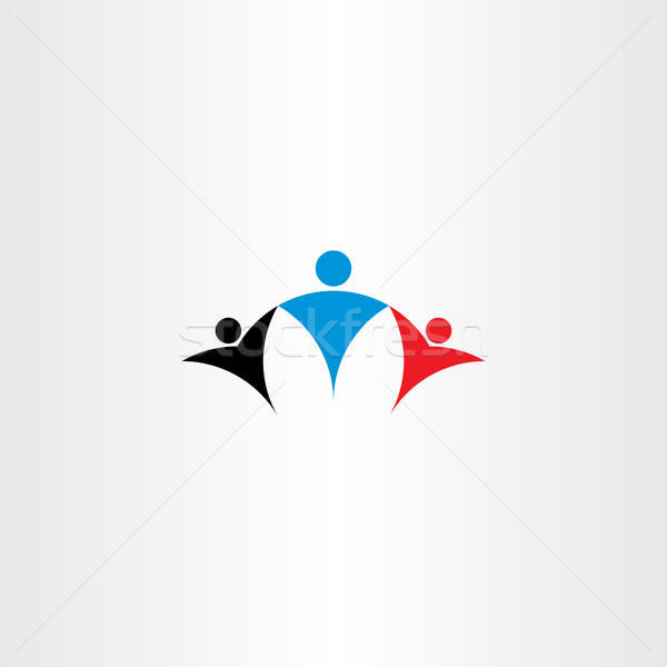 600x600 Teamwork People M Logo Letter Vector Vector Illustration Blasko