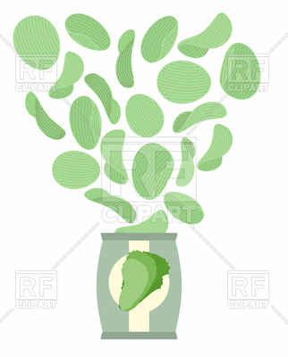 322x400 Potato Chips With Taste Lettuce Vector Image Of Food And Beverages