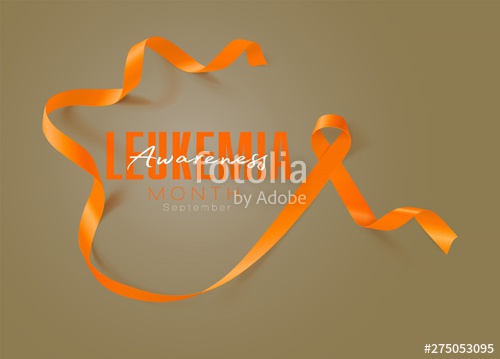 500x359 Leukemia Awareness Calligraphy Poster Design Realistic Orange