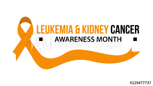 500x281 Leukemia Kidney Cancer Awareness Month Ribbon Vector