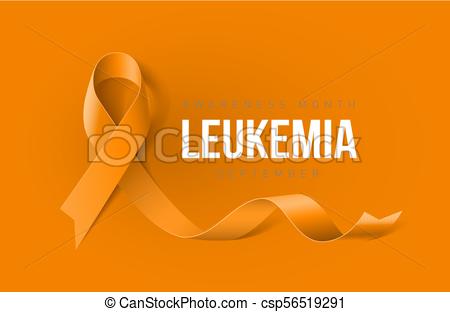 450x312 Ribbon Symbol Banner With Leukemia Awareness Realistic