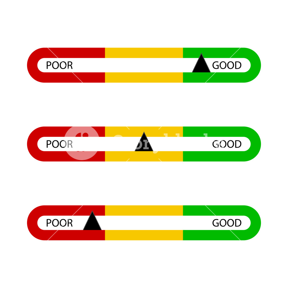 Indicator Bar Good And Poor For Business Isolated Vector Metering 1000x1000 Indicator Bar Good And Poor For Business Isolated Vector Metering