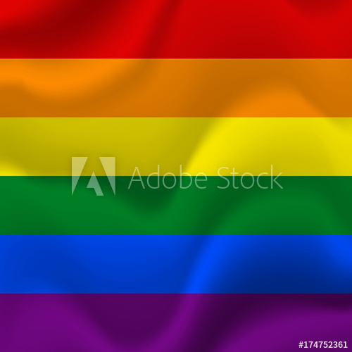 500x500 Lgbt Pride Flag Rainbow Flag Vector Illustration