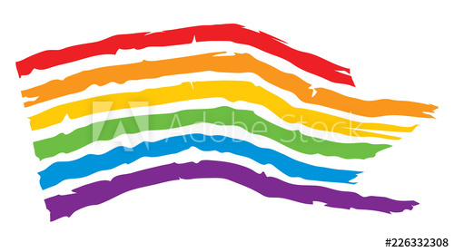 500x278 Rainbow Flag Vector Illustration, Lgbt Movement Symbol