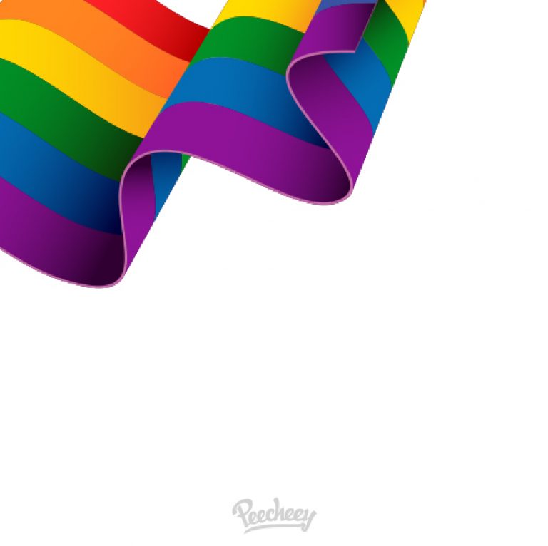 768x766 Waving Lgbt Flag On White Background Free Vector Peecheey