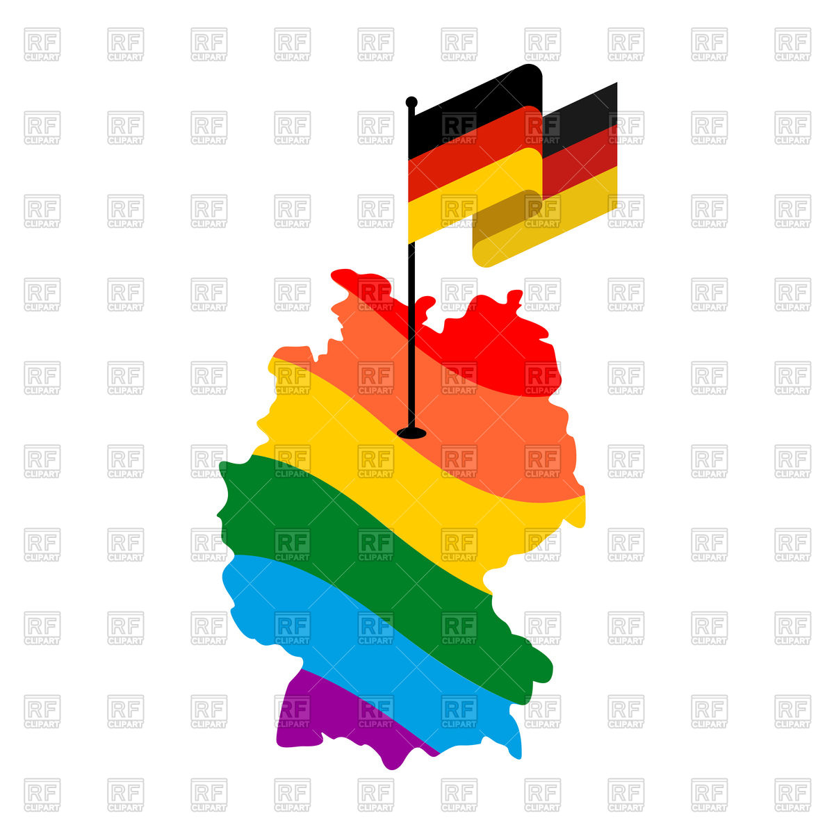 1200x1200 Lgbt Germany Map Of Deutschland And Flag Vector Image Of Signs