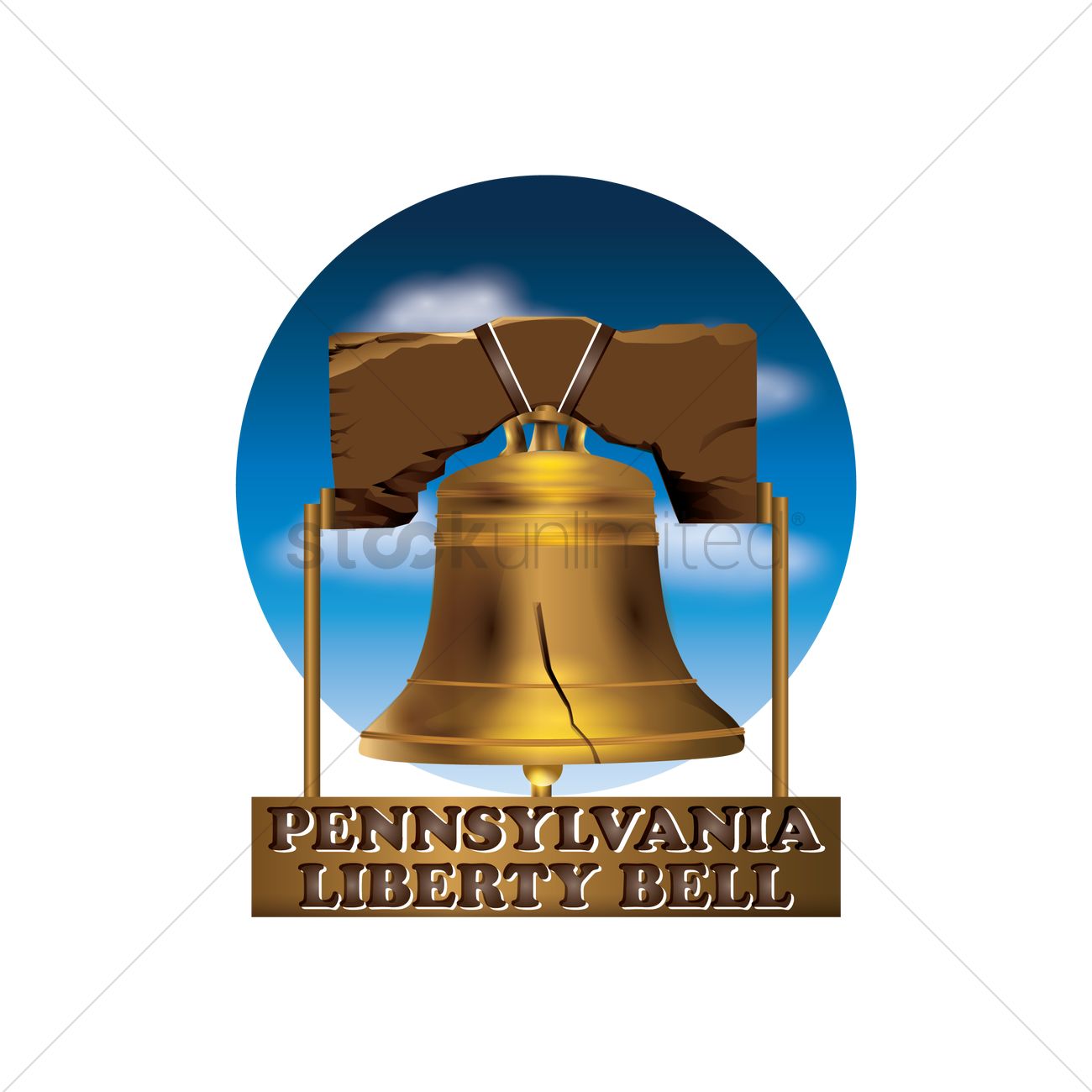 1300x1300 Pennsylvania Liberty Bell Vector Image