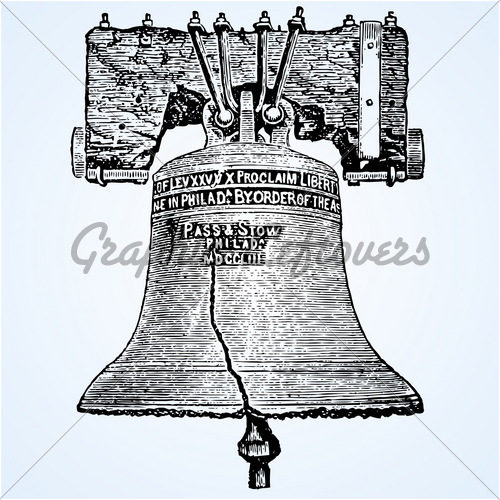 500x500 Vector Liberty Bell Gl Stock Images