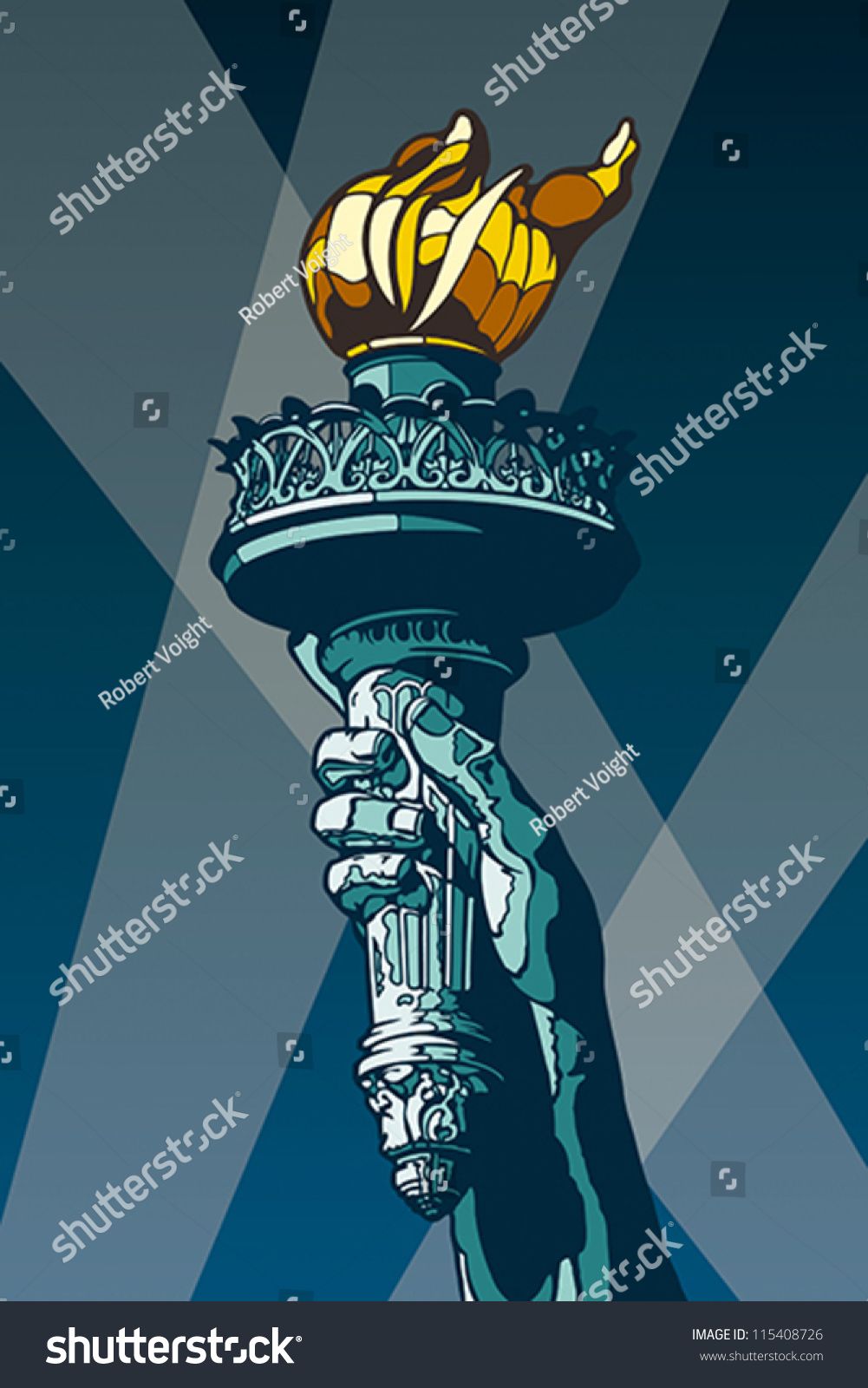 Liberty Torch Vector at Vectorified.com | Collection of Liberty Torch ...