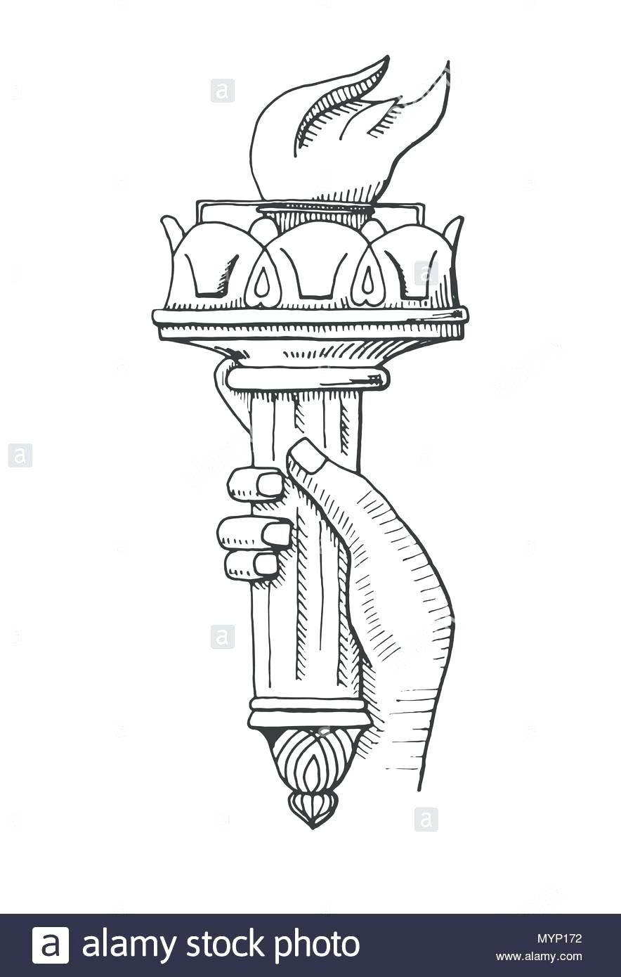 884x1390 Statue Of Liberty Torch Coloring