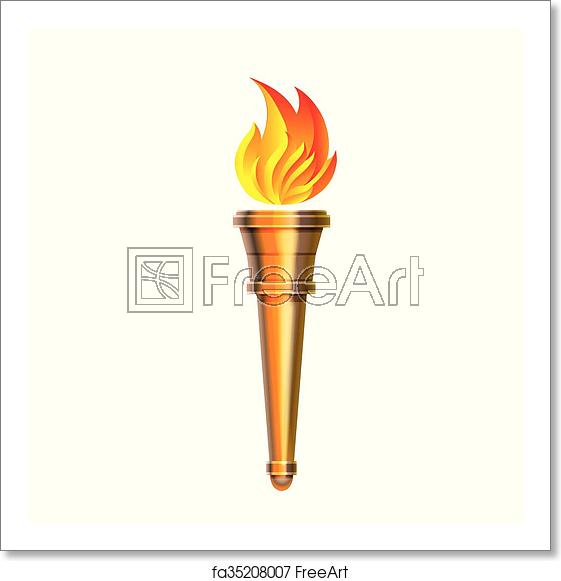 561x581 Free Art Print Of Torch Icon