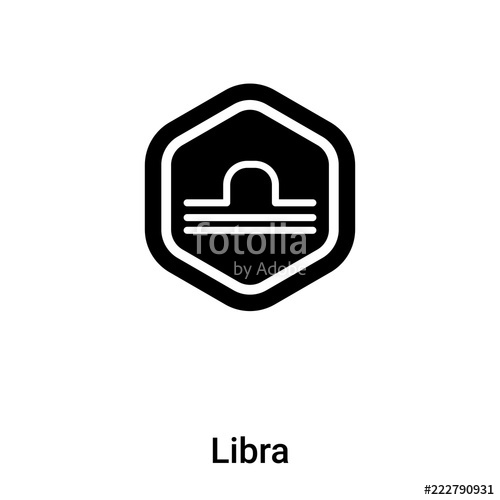 500x500 Libra Icon Vector Isolated On White Background, Logo Concept