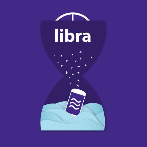 490x490 Libra Sign For New Crypto Currency Vector Illustration In Flat