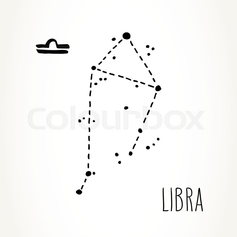 800x800 Libra Hand Drawn Zodiac Sign Stock Vector Colourbox
