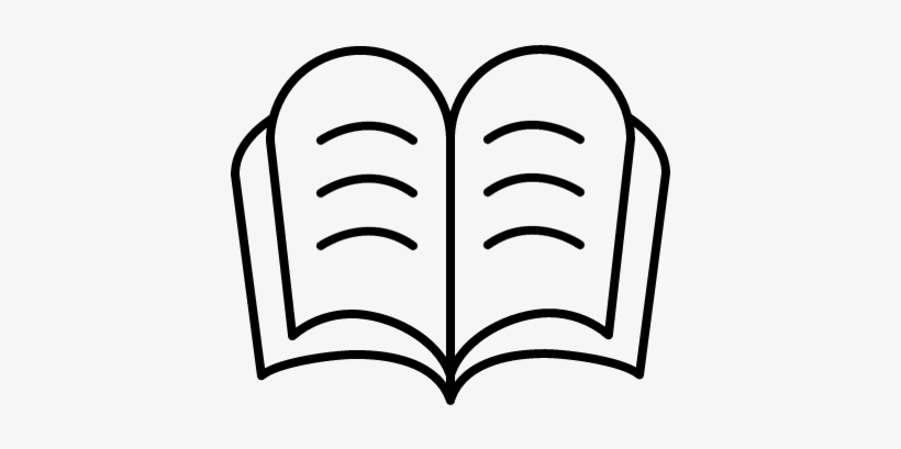 820x409 Open Book With Silhouette Vector