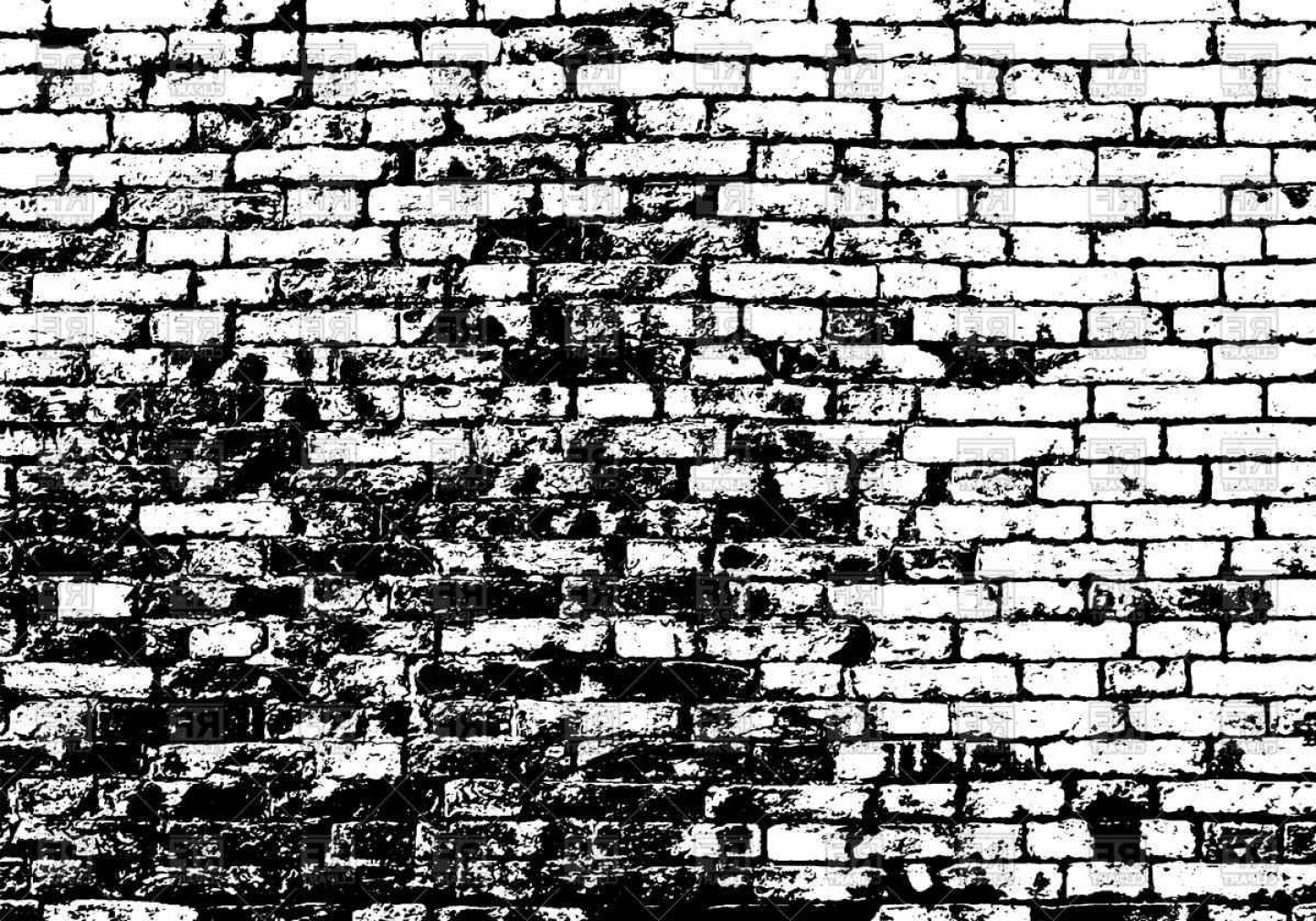 1440x1008 Grunge White And Black Brick Wall Royalty Free Vector Clip Art