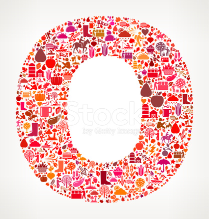 418x439 Letter O On Autumn Seasonal Royalty Free Vector Art Pattern Stock