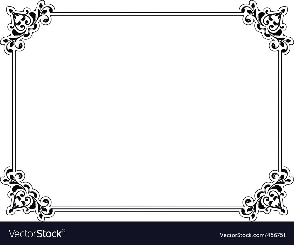 1000x834 Decorative Border Vector Art