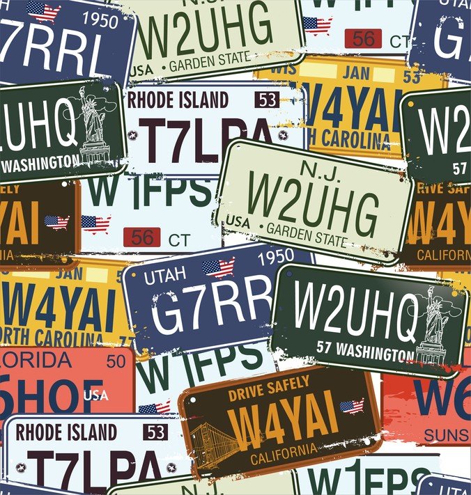 Free Vintage License Plates Vector Set Files, Vectors 676x711 Free Vintage License Plates Vector Set Files, Vectors