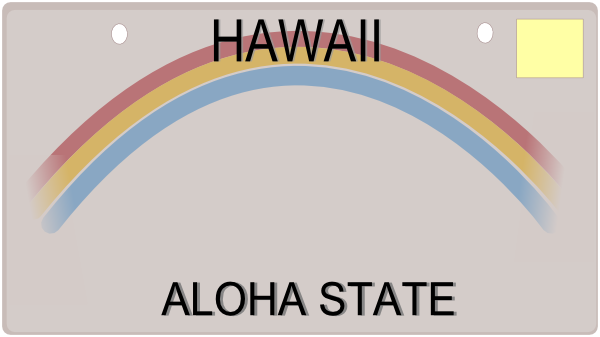 Hawaiian License Plate Template Clip Art 600x337 Hawaiian License Plate Template Clip Art