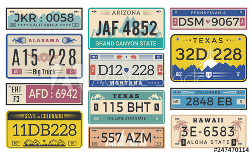 Automobile Plate License Utah Usa Or Indiana Different State Car 500x309 Automobile Plate License Utah Usa Or Indiana Different State Car