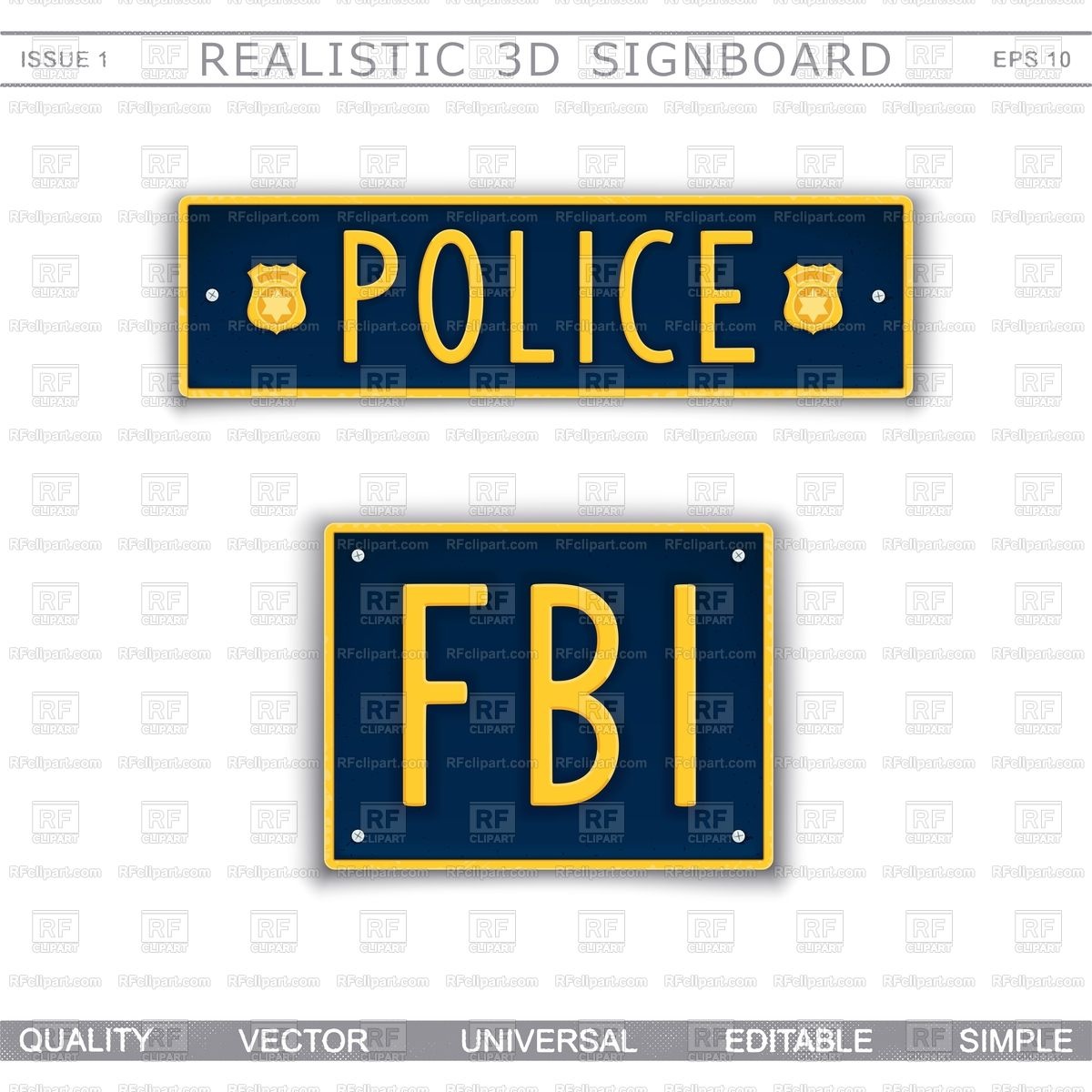 Official Signboard With Wirds Police And Fbi, Car License Plate 1200x1200 Official Signboard With Wirds Police And Fbi, Car License Plate
